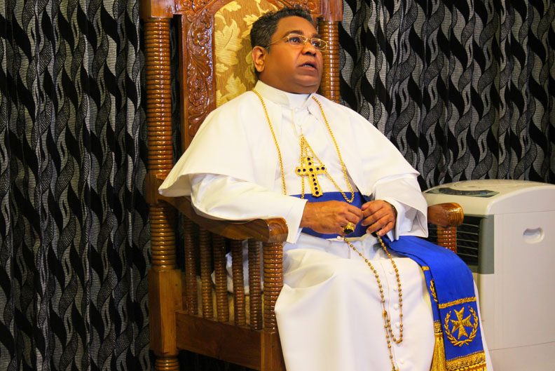 Devotees recite Holy Rosary along with the Only Apostle, who is presently living in this world